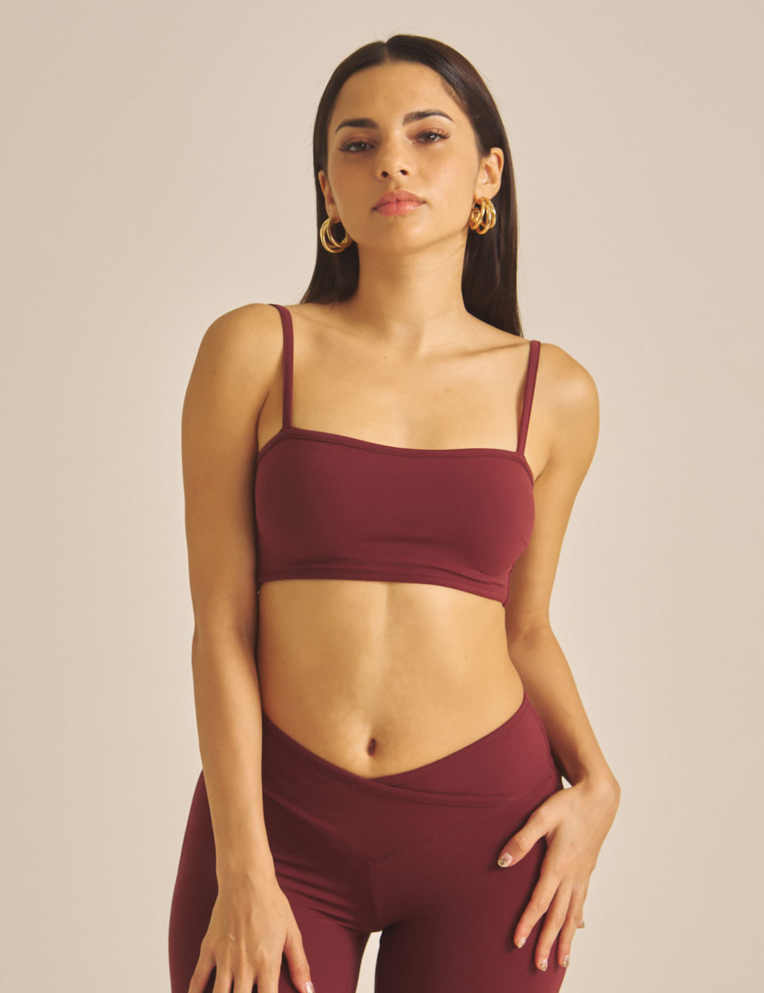 Maple Cross Bra / 葡萄茶(burgundy)