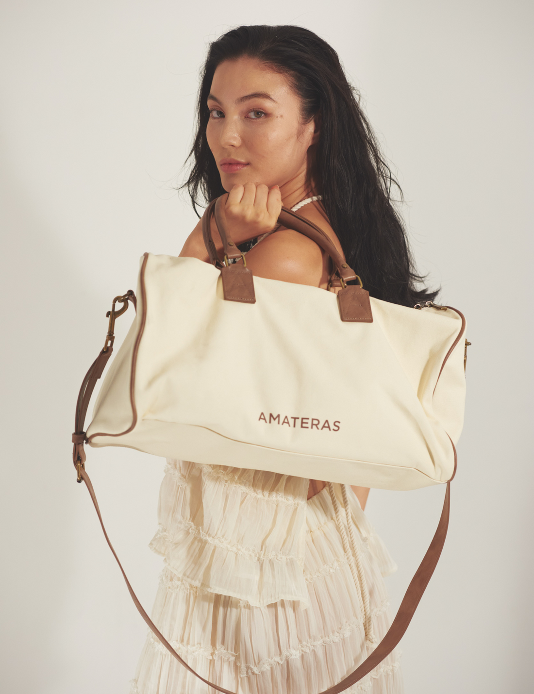 Luxe Elegant Boston Bag / 胡粉(off white)
