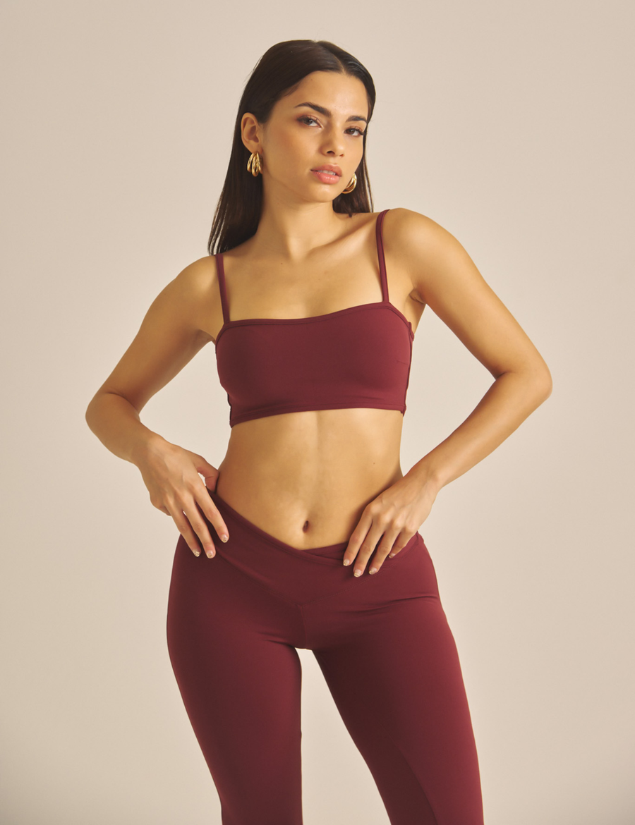 Maple Cross Bra / 葡萄茶(burgundy)