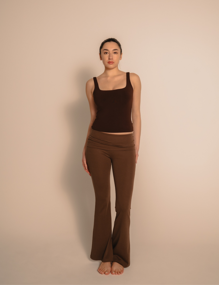 AuraFit Elegant Padded Tank / 枯茶(brown)