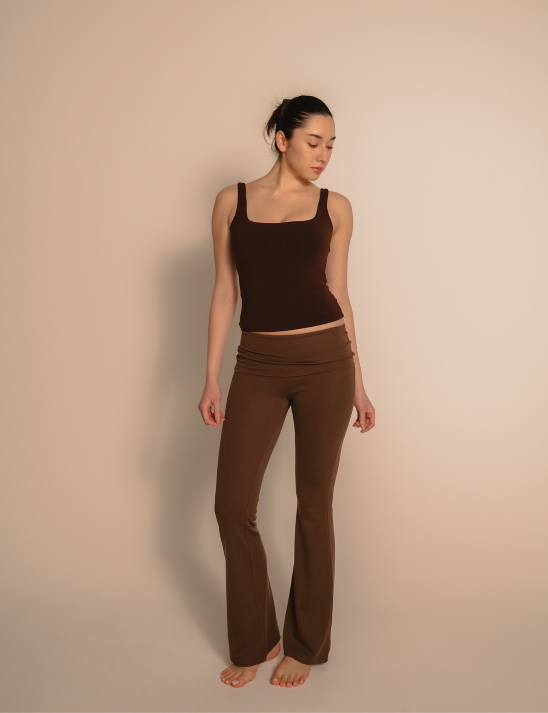 AuraFit Elegant Padded Tank / 枯茶(brown)