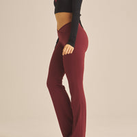 【COMING SOON】Maple Curve Flare Leggings / 葡萄茶(burgundy)