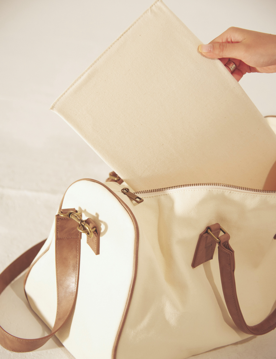 Luxe Elegant Boston Bag / 胡粉(off white)