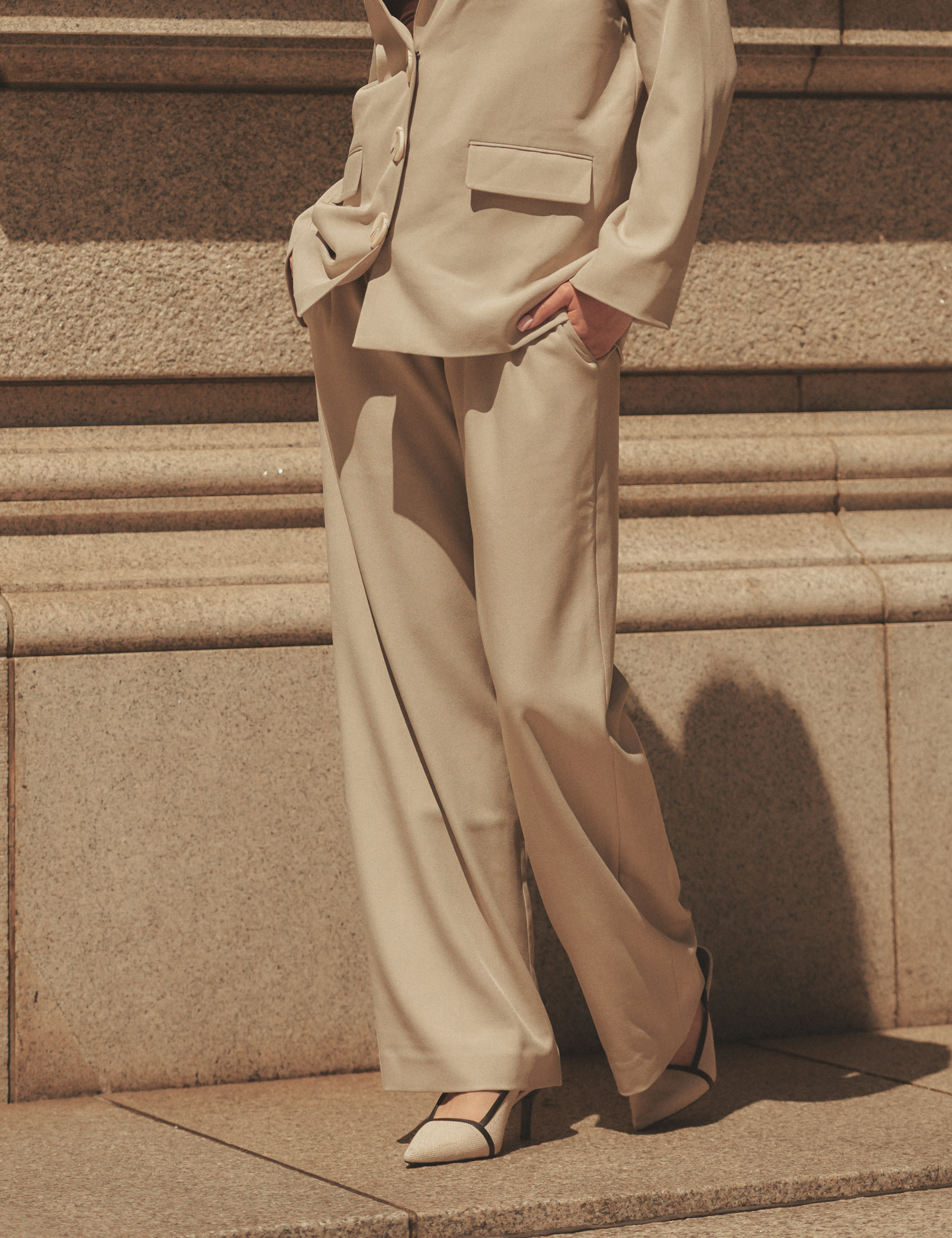 Urban Frame Stone Blazer / 亜麻(sand beige)