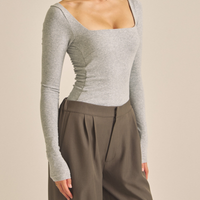 【COMING SOON】Dreamy×WABISABI long sleeve top / 石鼠(stone gray
