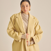 【11月中旬発送】Elegant Kimono Long Coat / 蜂蜜色(yellow)