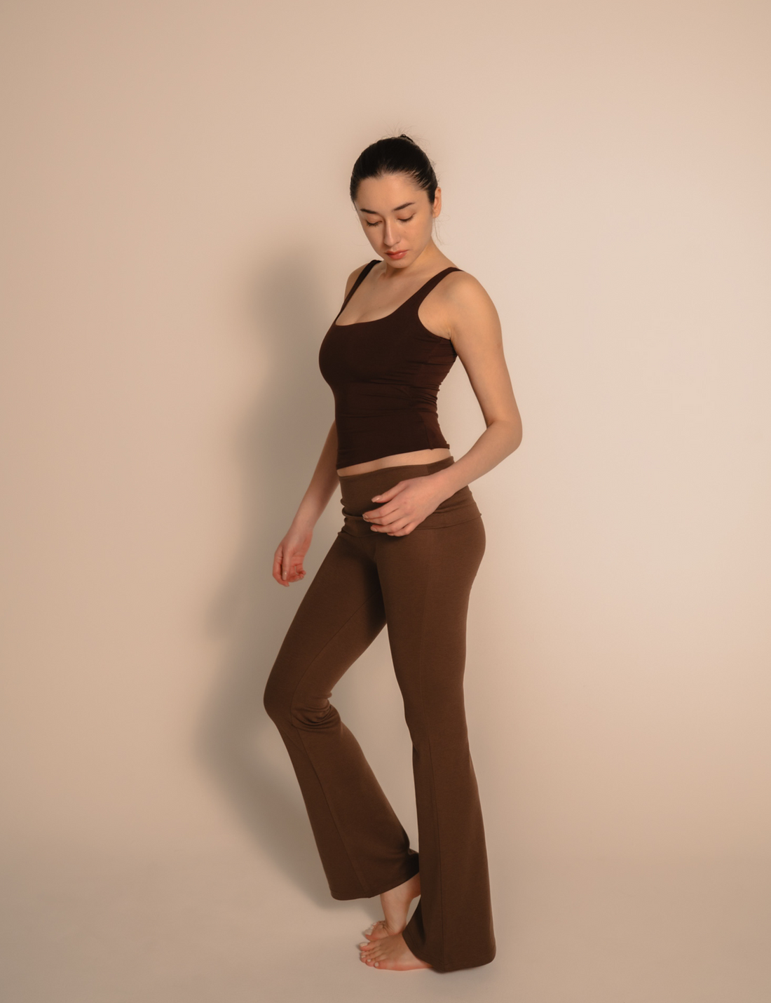 AuraFit Elegant Padded Tank / 枯茶(brown)