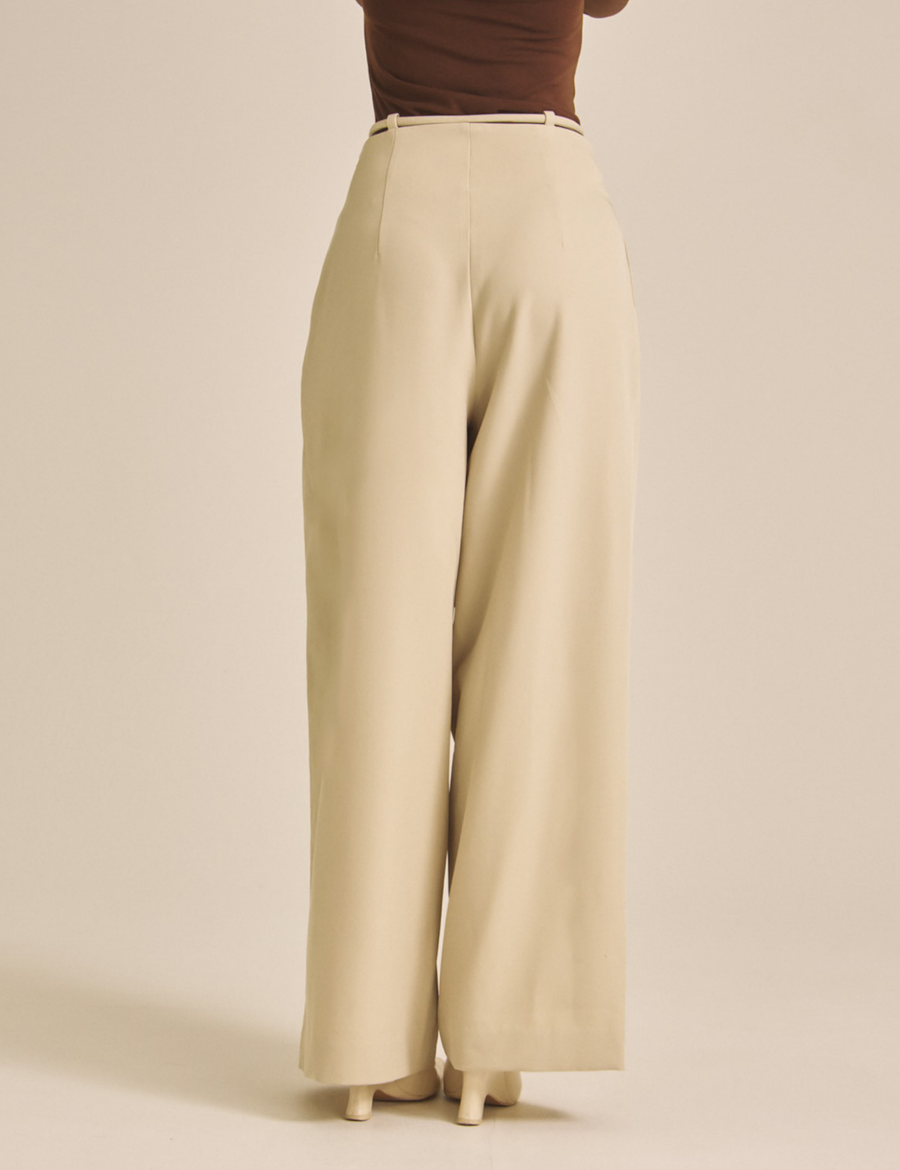 【COMING SOON】Chic Comfort Slacks / 白花(ivory)