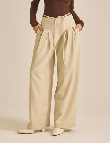 【COMING SOON】Chic Comfort Slacks / 白花(ivory)