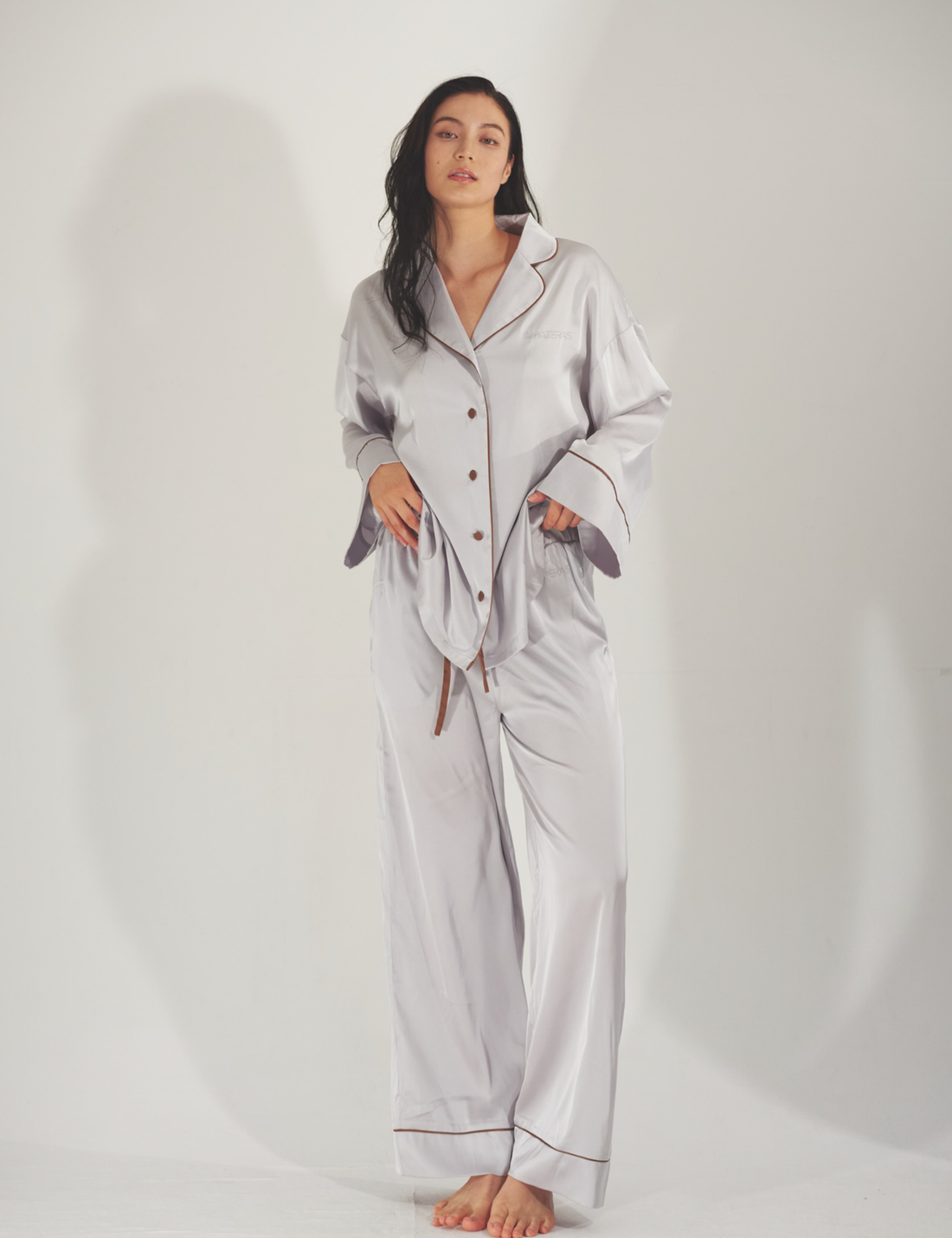 Chic Comfort Satin Pajama Pants / Jun(greige)