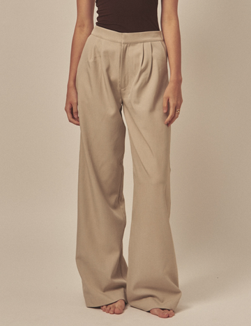 Urban Elegance Style Up Pants / 亜麻(sand beige)