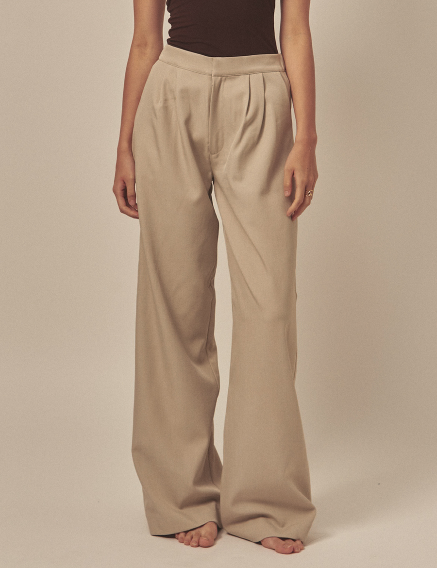 Urban Elegance Style Up Pants / 亜麻(sand beige)