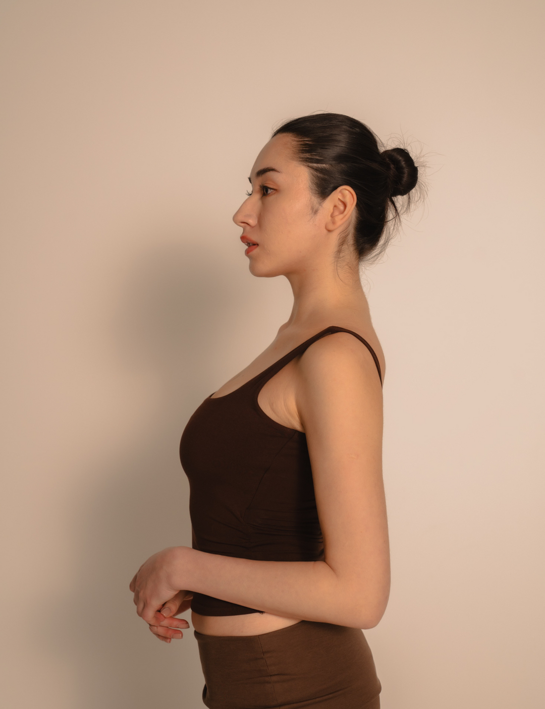 AuraFit Elegant Padded Tank / 枯茶(brown)