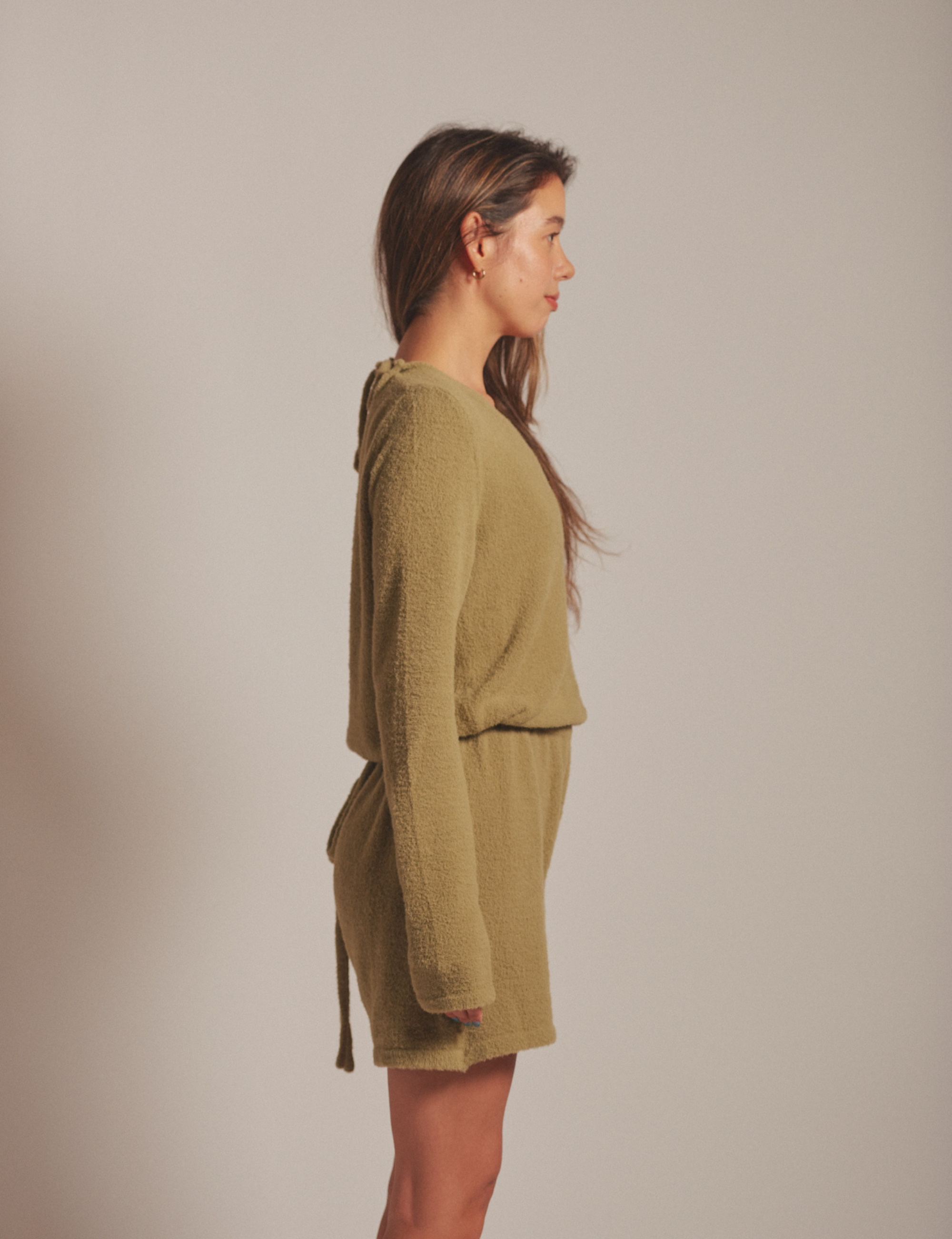 Sunlit Winery Fluffy Knit Rompers / 抹茶(matcha)