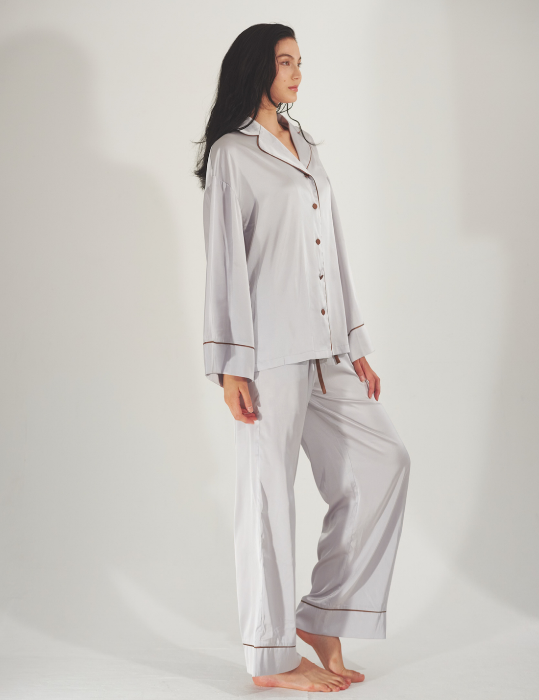 Chic Comfort Satin Pajama Pants / Jun(greige)