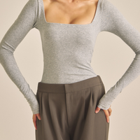 【COMING SOON】Dreamy×WABISABI long sleeve top / 石鼠(stone gray