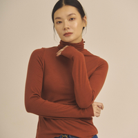 Sheer Grace Turtleneck / 赤丹 (Teracotta)