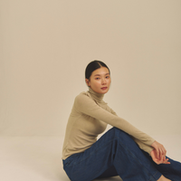 Sheer Grace Turtleneck / 亜麻色(greige)