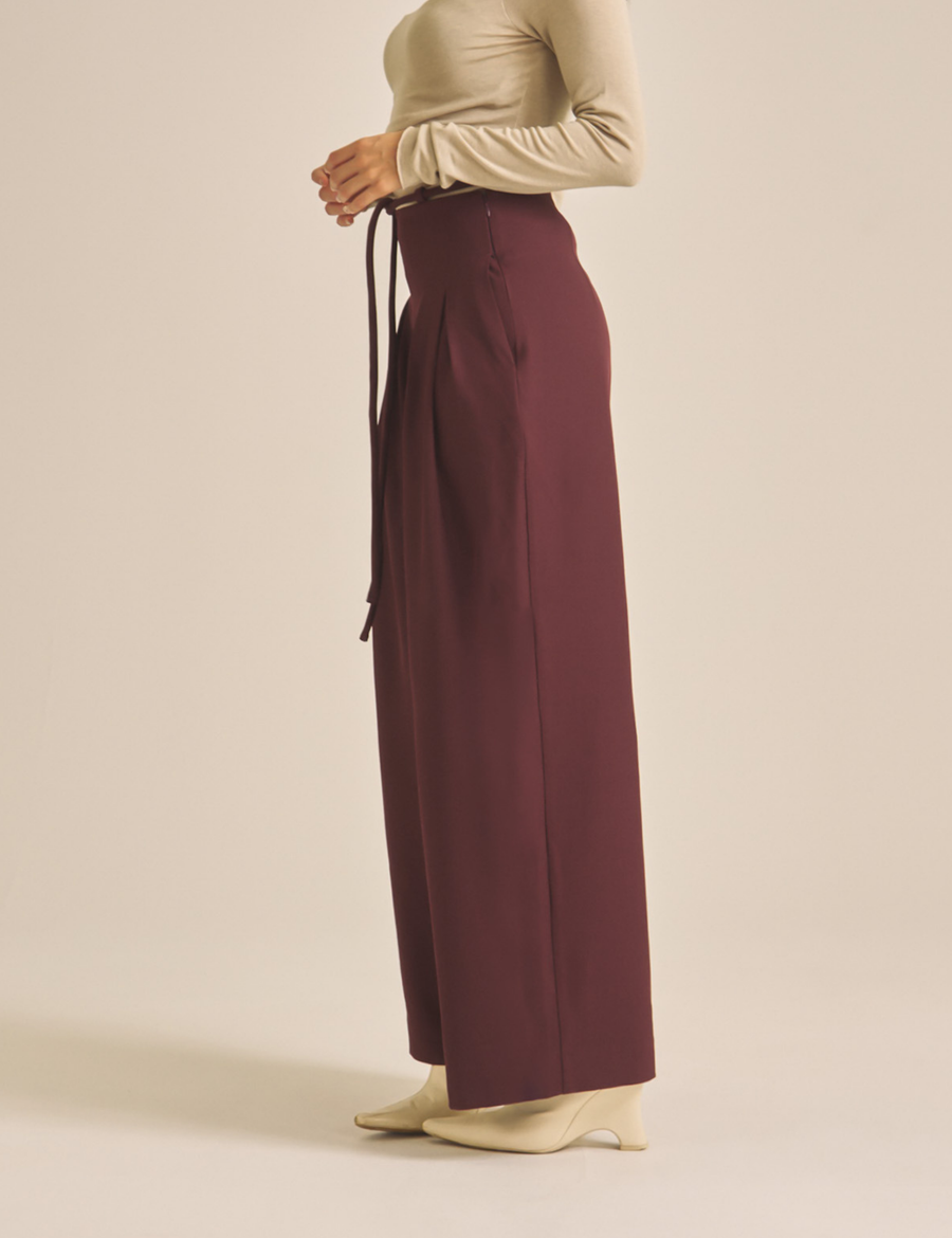 【COMING SOON】Chic Comfort Slacks / 葡萄茶(burgundy)