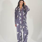 Chic Comfort Satin Pajama Pants / Gray