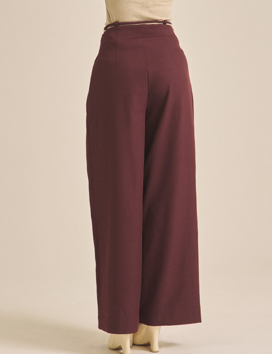 【COMING SOON】Chic Comfort Slacks / 葡萄茶(burgundy)