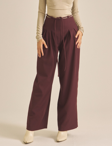 【COMING SOON】Chic Comfort Slacks / 葡萄茶(burgundy)