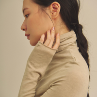 Sheer Grace Turtleneck / 亜麻色(greige)