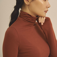 Sheer Grace Turtleneck / 赤丹 (Teracotta)