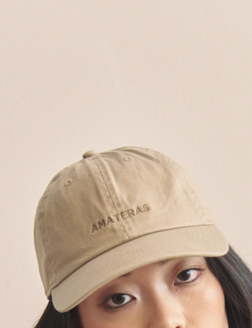 AMATERAS daily logo cap / 亜麻色(beige)