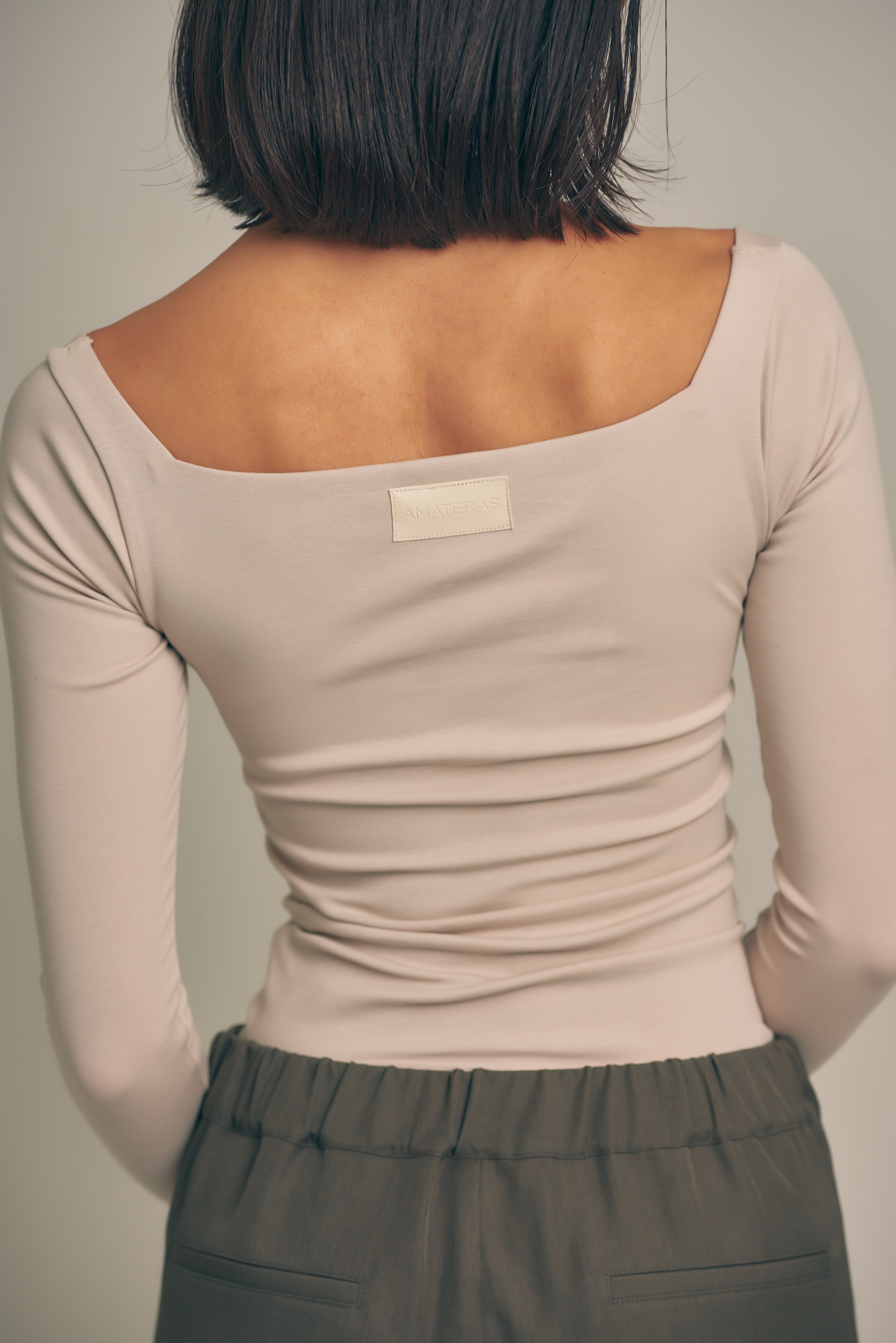 4月中旬発送】Dreamy×WABISABI long sleeve top / 枯野(ivory beige