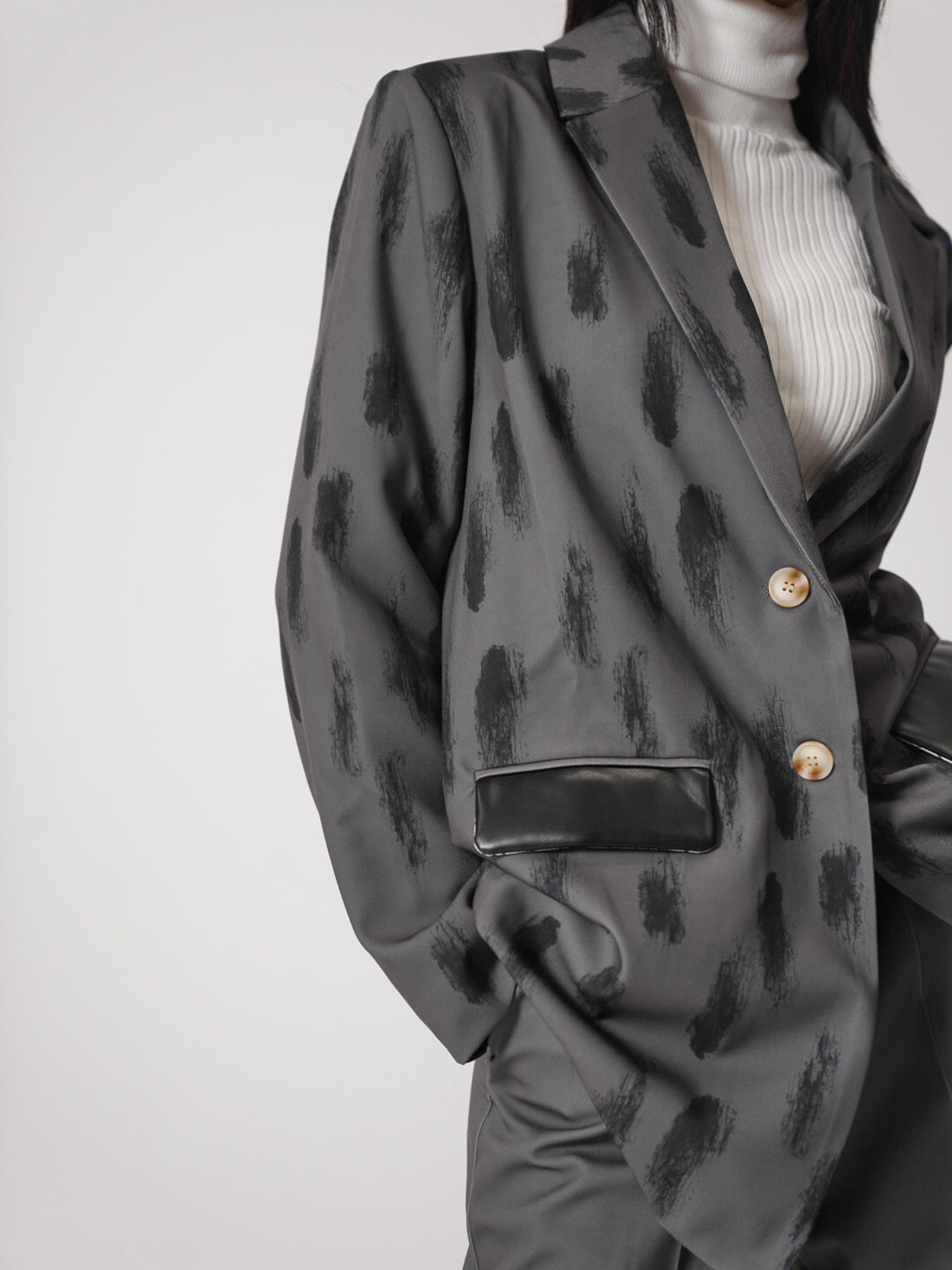 luxe padded blazer jacket