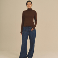 Sheer Grace Turtleneck / 焦茶(dark brown)