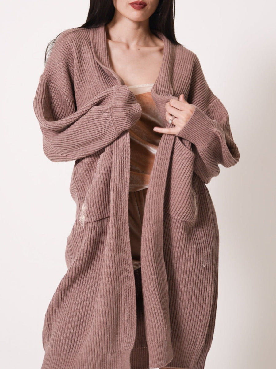 over-knit cardigan