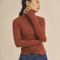 Sheer Grace Turtleneck / 赤丹 (Teracotta)