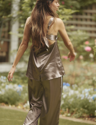 Sunlit Winery Silky Tanktop / 枯茶(brown)