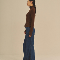 Sheer Grace Turtleneck / 焦茶(dark brown)