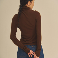 Sheer Grace Turtleneck / 焦茶(dark brown)