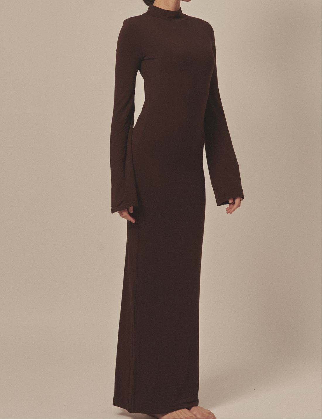 AuraFit Padded Maxi Dress / 枯茶(brown)