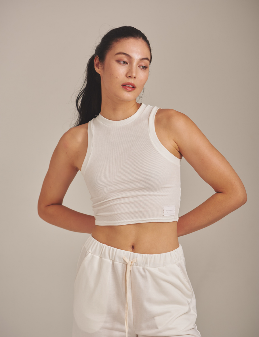 classic go-to tank / gofun(white)