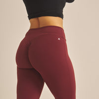 【COMING SOON】Maple Curve Flare Leggings / 葡萄茶(burgundy)