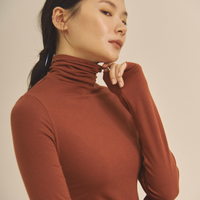 Sheer Grace Turtleneck / 赤丹 (Teracotta)
