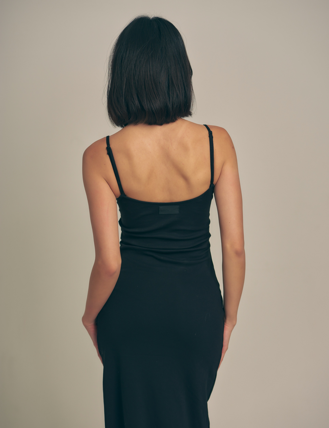 Dreamy×WABISABI style up camisole dress / 墨(black)