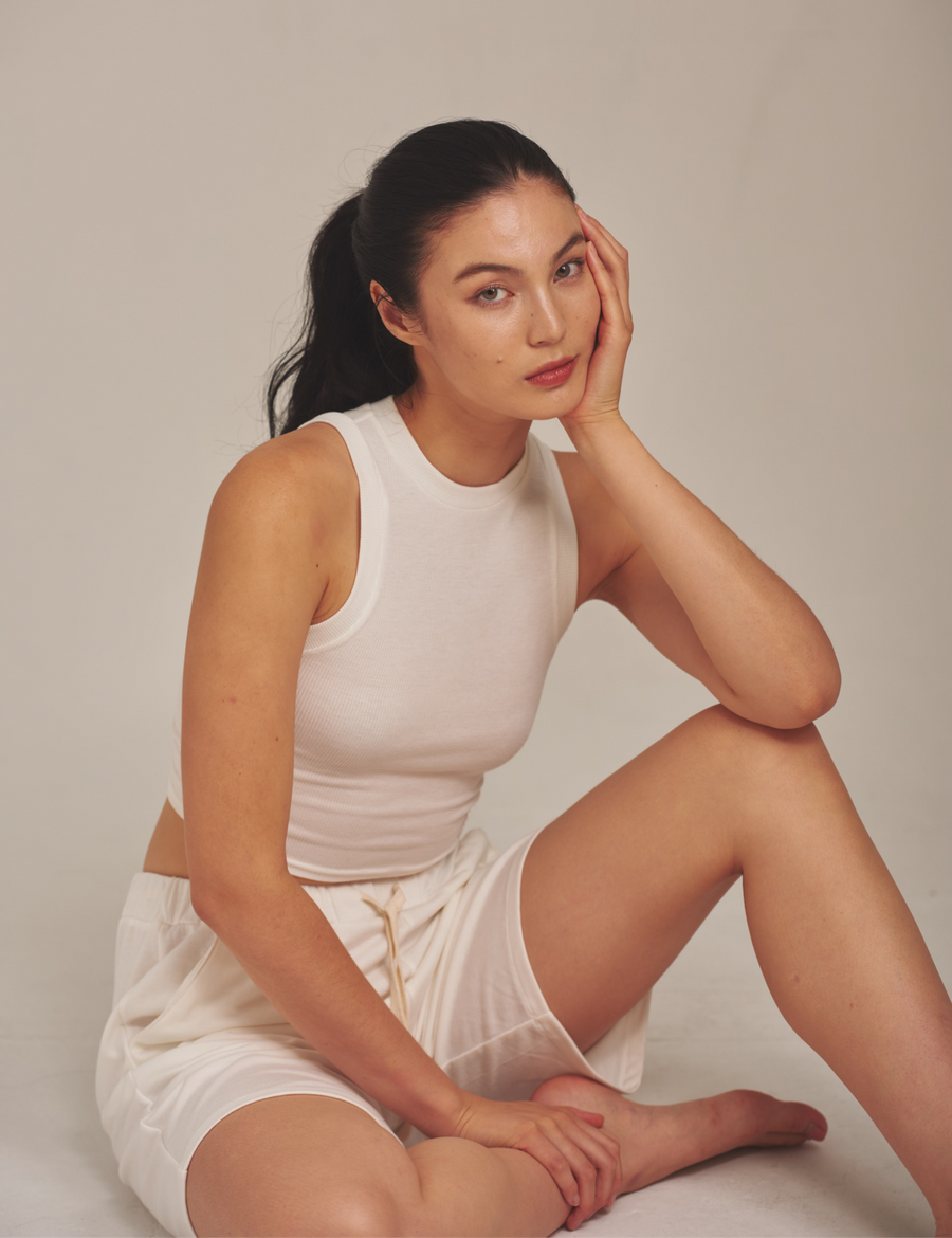 classic go-to tank / gofun(white)