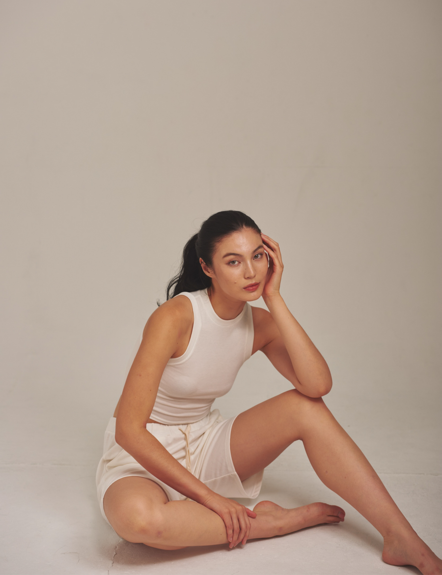 classic go-to tank / gofun(white)
