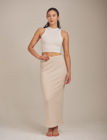 Curve Me Maxi Skirt / 白花(ivory)