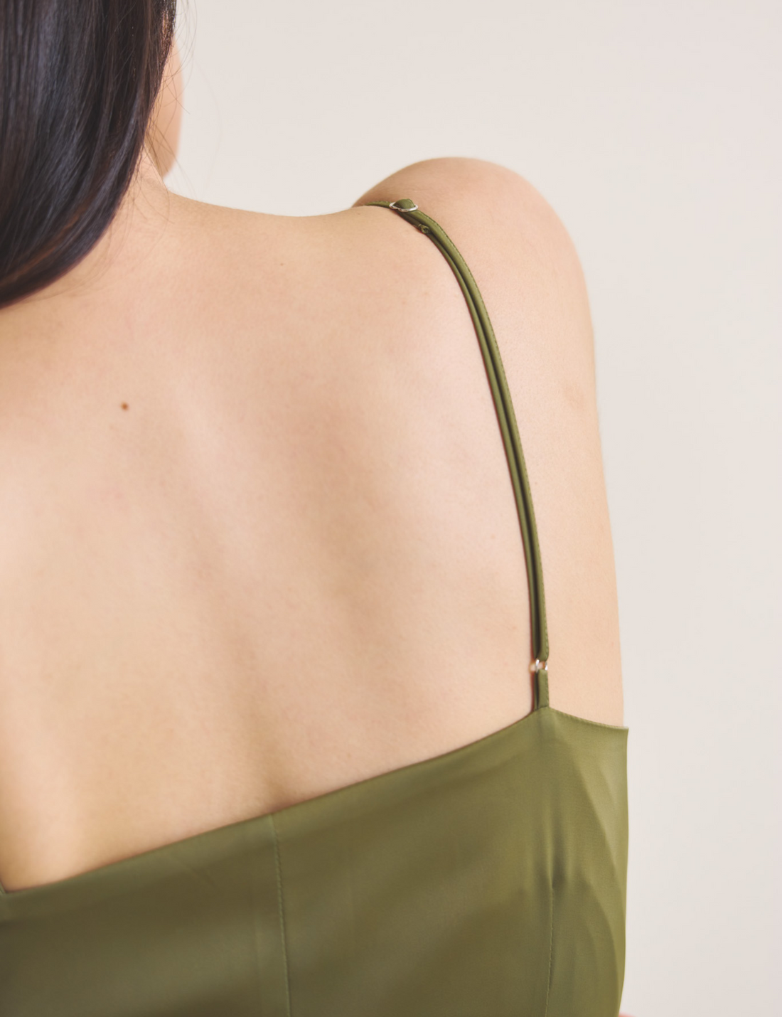 Rich Satin Bloom dress / 抹茶(matcha)