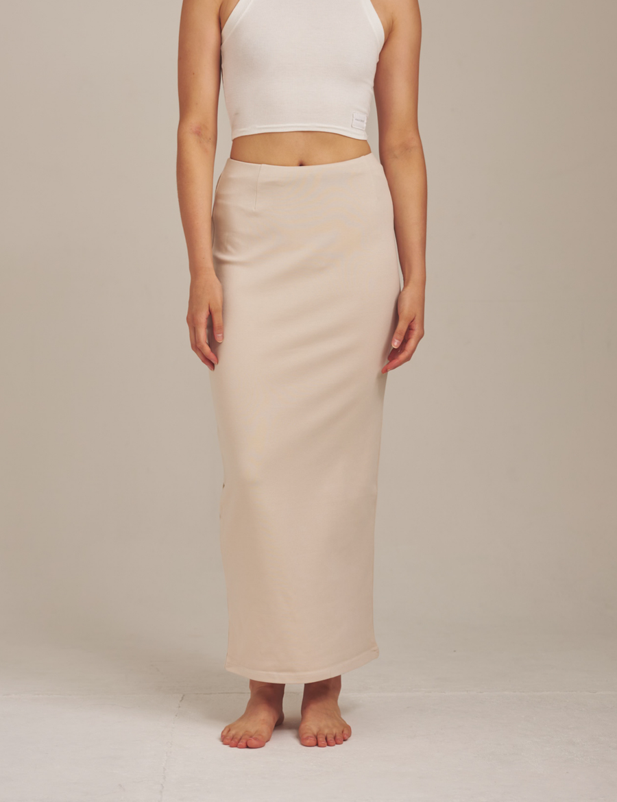 Curve Me Maxi Skirt / Shirahana(ivory)