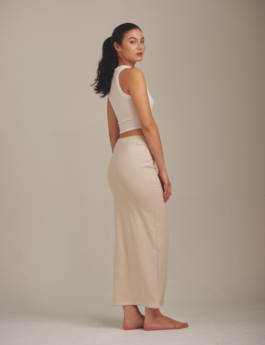 Curve Me Maxi Skirt / Shirahana(ivory)
