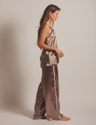 Sunlit Winery Silky Pants / 枯茶(brown)