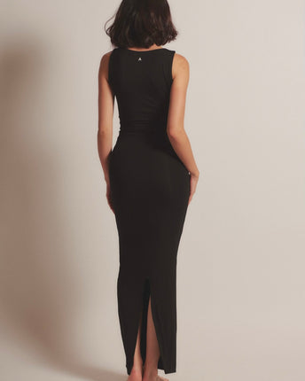 AuraFit Padded Tank Dress / 墨(black)